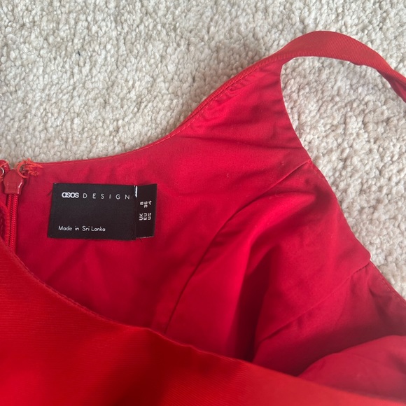 ASOS structured scoop mini dress with split detail - Picture 4 of 7